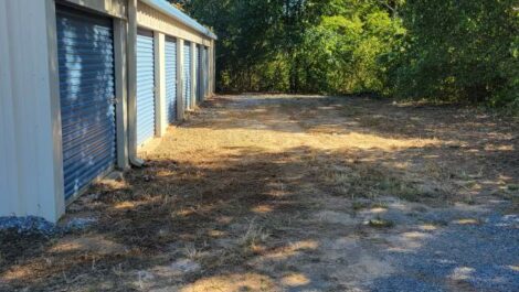 Exterior of storage unit, uncovered in Childersburg, Alabama.