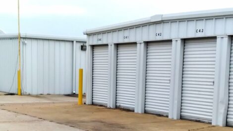 Outside view of storage units.