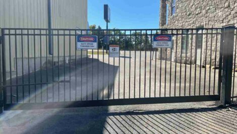 Drive up entry gate for Branson Lakeview Storage in Branson.