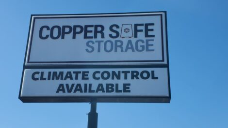 Location sign for Copper Safe Storage in Lafollette.