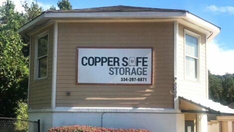 Office Building at Copper Safe Storage in Phenix City, Alabama.