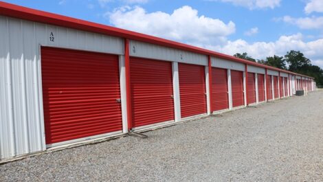 Exterior of outdoor storage units at Blue Ridge Storage Solutions.