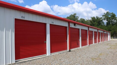 View of outdoor storage units at Blue Ridge Storage Solutions.