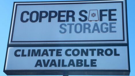 Copper Safe Storage sign in Lafollete, TN.