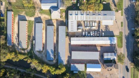 Aerial view of Copper Safe Storage in Cleburne.
