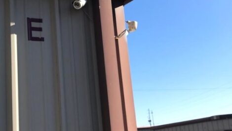 Exterior security camera of storage unit in Cleveland, GA.