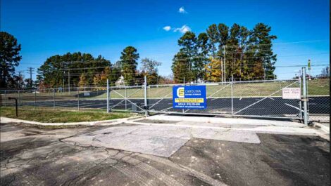 Gate at Creedmoor storage facility