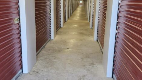 Indoor locked self storage units at Copper Safe Storage in Crowley.