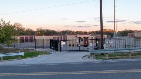 Gated entrance to Copper Safe Storage in Crowley.