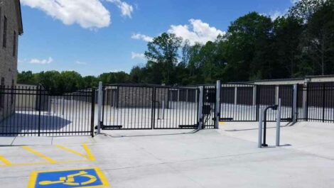 Drive up entry gate for 840 Self Storage Parking in Murfreesboro.