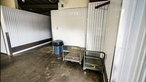 Handcarts inside at Copper Safe Storage in Howell.