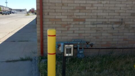 Keypad at drive up entrance for Storage Depot of Utah in Layton.