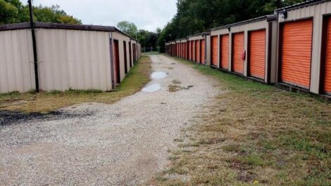 Outdoor storage units in Wilmer, TX.