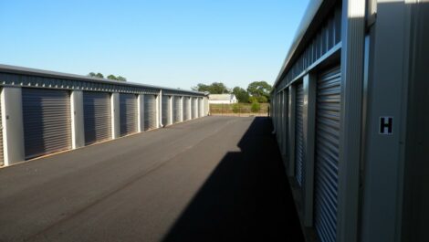 Drive up storage units at SB Storage in Tuscumbia.
