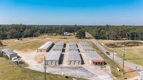 Aerial view of Moultrie Route 133 Storage.