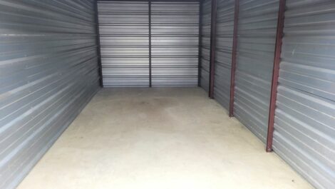 An opened storage unit at Copper Safe Storage in Thomson, GA.