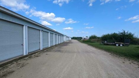Drive-up units at South Oakhill Storage in Janesville.