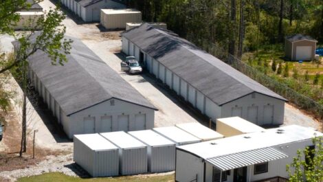 Aerial view of storage units at Storage Depot in Dallas, Georgia.