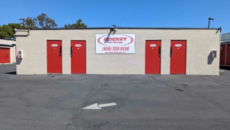 Small drive up storage units for Rocket Self Storage in Vista.