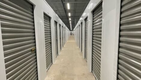 Interior hallway of climate controlled storage facility in Genoa, MI.