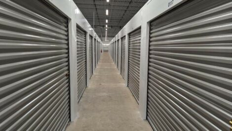Large storage units inside at Copper Safe Storage in Howell.