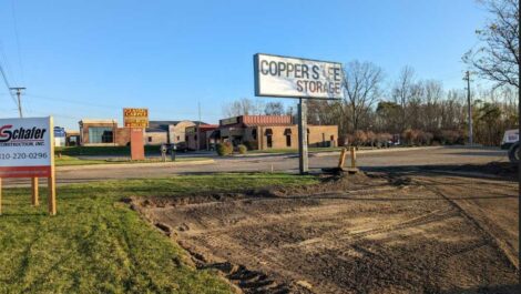 Signage outside of Copper Safe Storage in Howell.