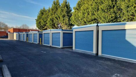 Outdoor units at Roan Street Storage.