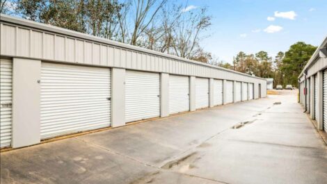 Outdoor closed units at Pineville Super Storage.