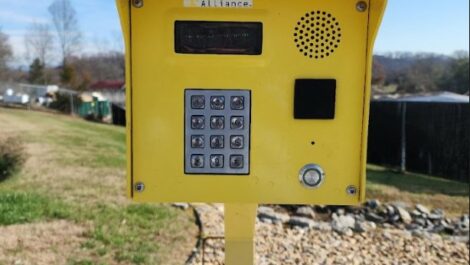 Security keypad at Gray Storage Solutions.