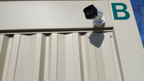 Security camera at Gray Storage Solutions.