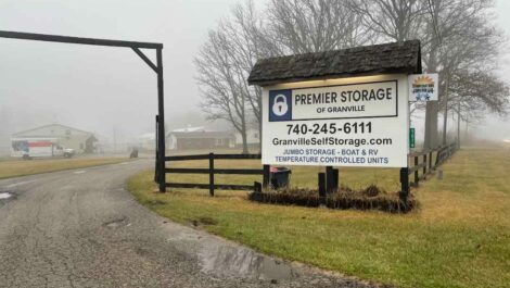 Entrance to Premier Storage of Granville.