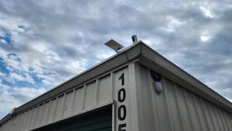 Security camera at Copper Safe Storage in Little Rock.
