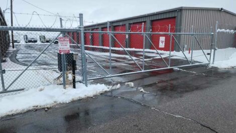 Gate to Red Storage in Tooele.
