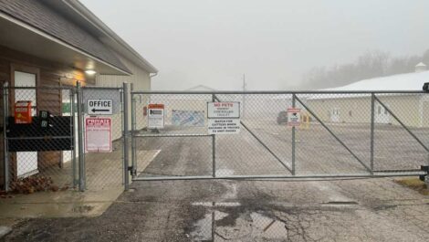 Gate at Premier Storage of Granville.