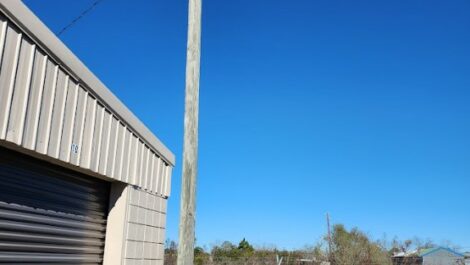 Light pole at Copper Safe Storage in Tifton.