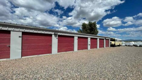 Drive up units at Infinity Storage Space in Chino Valley.