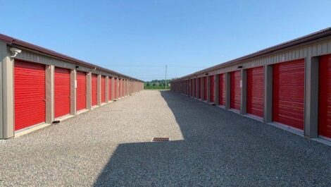 View of exterior storage units at Premier Storage of Orrville.