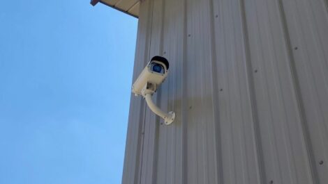 View of security camera at Premier Storage of Orrville.