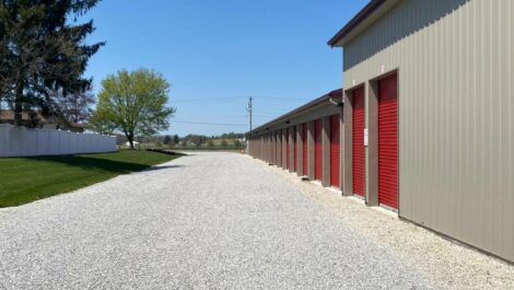Exterior view of storage units at Premier Storage of Orrville.