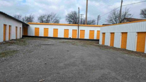 Outdoor units at Old Mill Storage Center.
