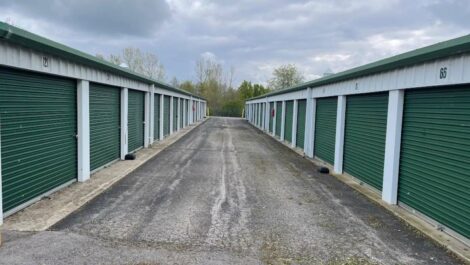 Drive-up units at Premier Storage of Delaware.