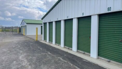 Drive-up units at Premier Storage of Delaware.