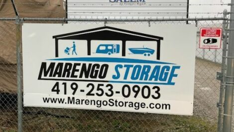 Sign at Marengo Storage.