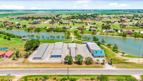 Sky view of Riverway Storage Lytle, Texas.
