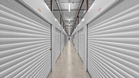 Indoor hallway of units at Weeki Wachee Storage Center.