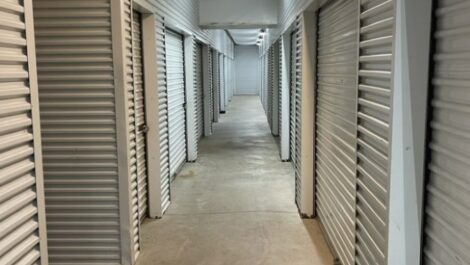 Interior hallway of storage facility in Bridge City, TX.