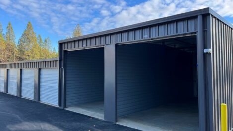 Opened storage units at 49 Self Storage in Grass Valley, CA.