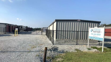Gated storage facility at Storage Partner #5 in Athens, AL.