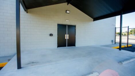 Side entrance at City Storage in Macon.