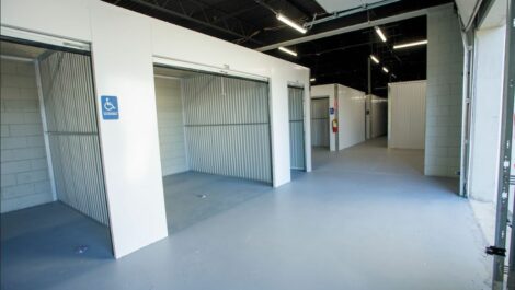 Empty indoor units at City Storage in Macon.